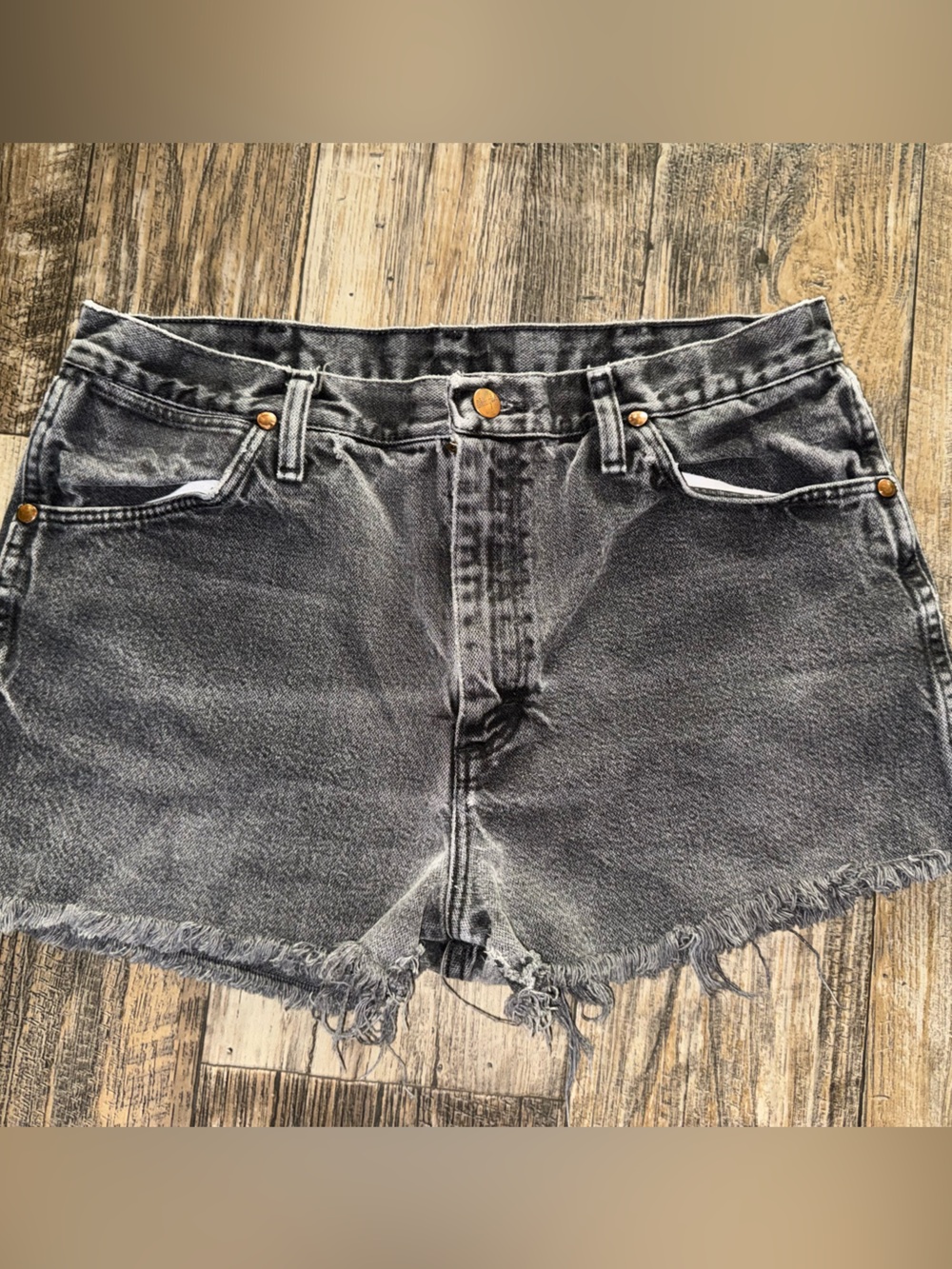 Classic Wranglwr Black Denim Cutoff Shorts
